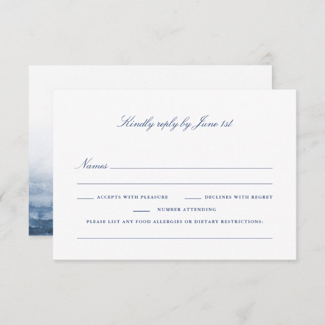 Dietary Restrictions RSVP card - Penobscot Bay Set (Front/Back)