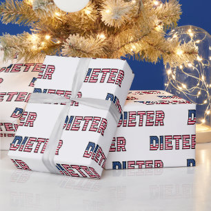 Dieter Vorname Name USA US Geschenkpapier Papier Wrapping Paper