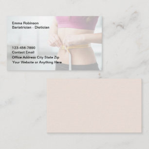 Dietician Bariatrician Medical Business Cards