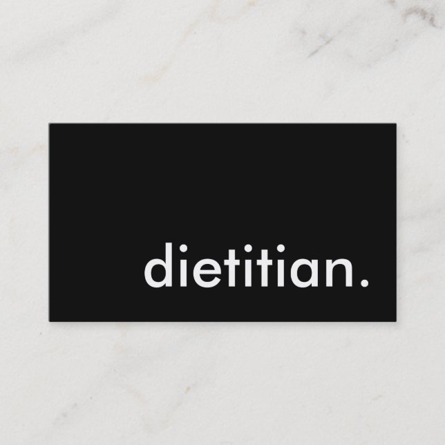 dietician. business card (Front)