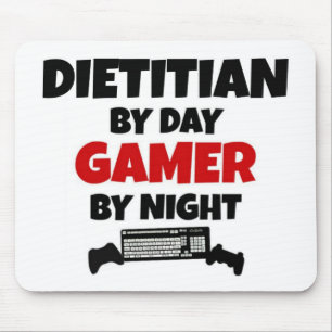Dietician by Day Gamer by Night Mouse Pad