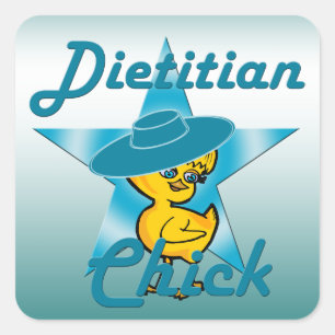 Dietician Chick #7 Square Sticker