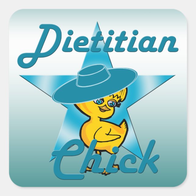 Dietician Chick #7 Square Sticker (Front)