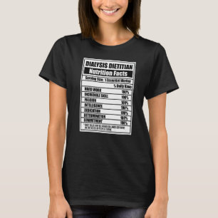 Dietician Facts Nutritionist Dietary Diet  Graphic T-Shirt