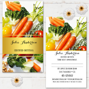 Dietician Nutritionist Appointment Business Card