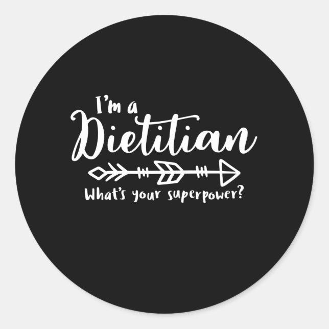 Dietician squad, dietician design classic round sticker (Front)