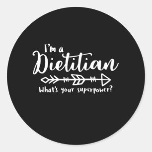 Dietician squad, dietician design classic round sticker
