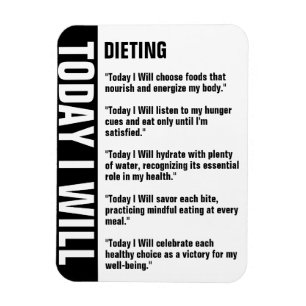 Dieting Goals Reminder Customize Magnet