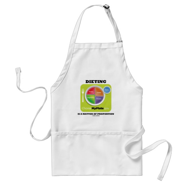 Dieting Is A Matter Of Proportion (MyPlate Logo) Standard Apron (Front)