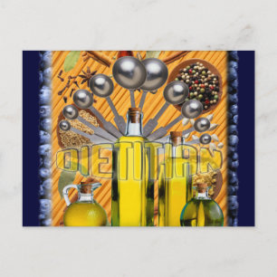 DIETITIAN FOOD COLLAGE POSTCARD