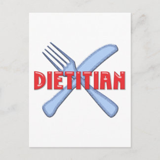 DIETITIAN KNIFE / FORK POSTCARD