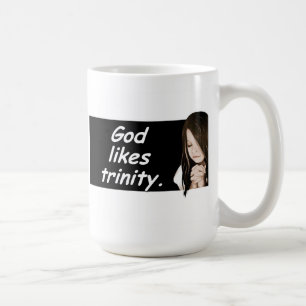 Dieu aime la trinité. Tasse russe de proverbe-café