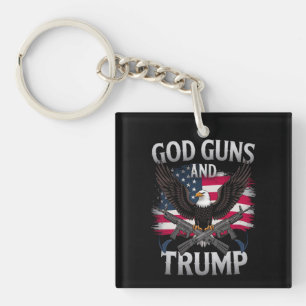 Dieu Armes Et Trump Aigle Drapeau Américain Vintag