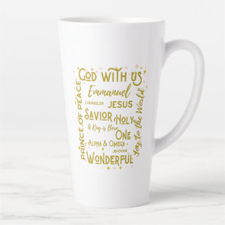 Dieu avec nous Latte Mug avec les noms de Jésus
