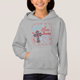 Dieu béni l'Amérique Croix Design