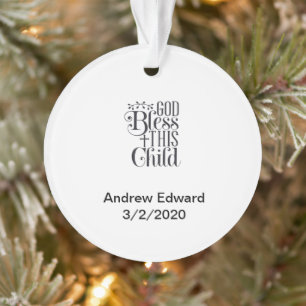 Dieu bénisse cet enfant Chrétien Nouveau Baptême b