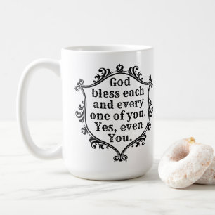 Dieu bénisse la Mug au café