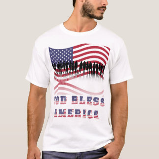Dieu bénisse l'Amérique" T-shirt patriotique