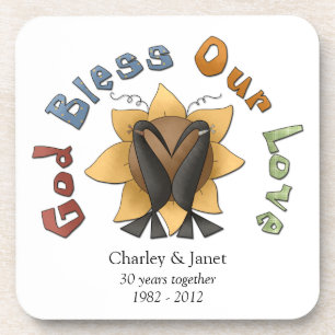Dieu bénisse notre Dessous de verre du liège d'amo