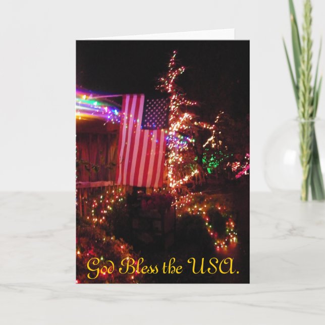 Dieu bénissent la carte de Noël des Etats-Unis (Devant)