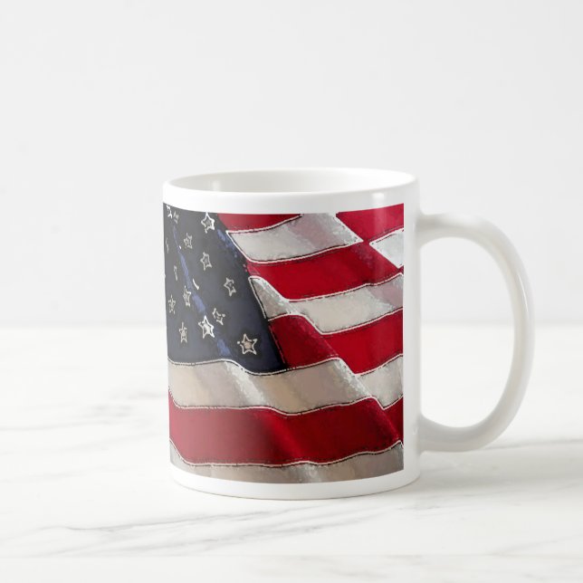 Dieu bénissent la tasse de drapeau américain (Droite)