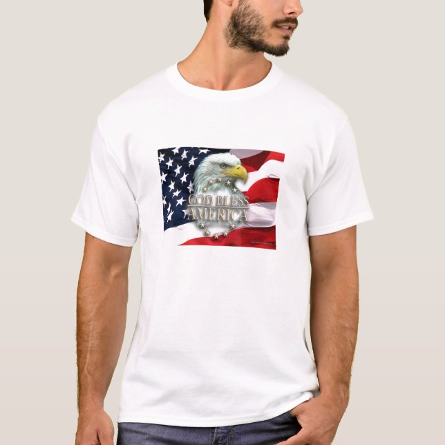 Dieu bénissent le T-shirt de l'Amérique (Devant)