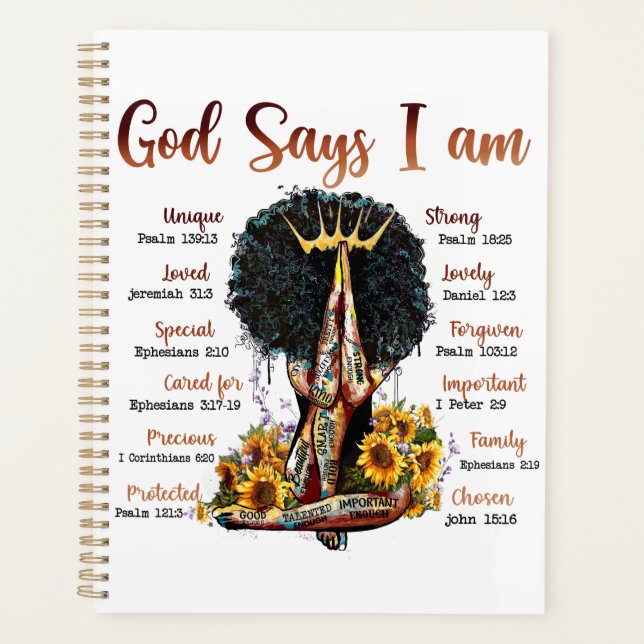 Dieu dit que je suis Black Christian Femmes Melani (Devant)