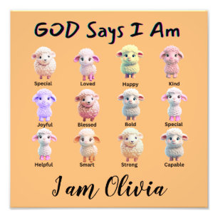 Dieu dit que je suis ... mouton Poster