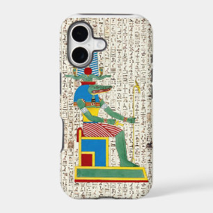 Dieu égyptien antique Sobek Hiéroglyphes Design