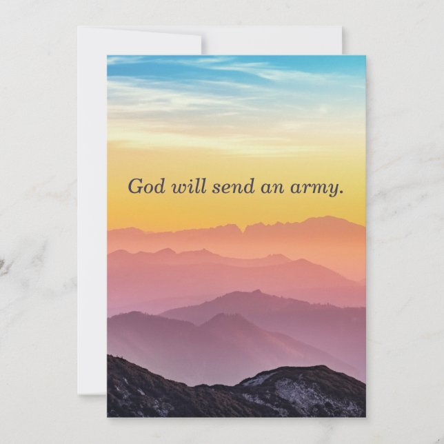 Dieu enverra une carte militaire (Devant)