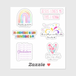 Dieu est Amour arc-en-ciel christian sticker pack