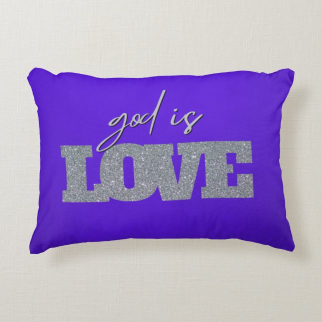 Dieu est Amour Coussin d'Accent pourpre (Devant)