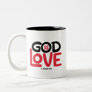 Dieu est amour main Lettré Mug