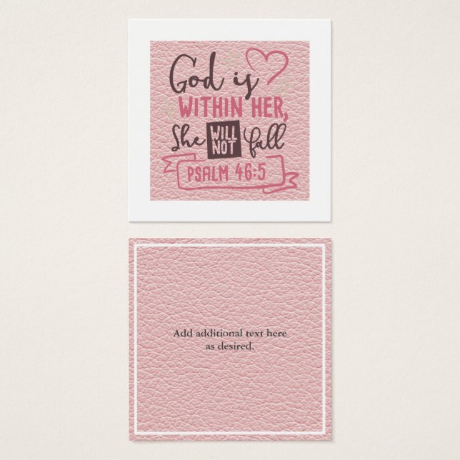 Dieu est en elle, elle ne tombera pas Filles de la (Devant & derrière)