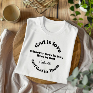 Dieu est l'amour pour hommes et femmes T-Shirt chr