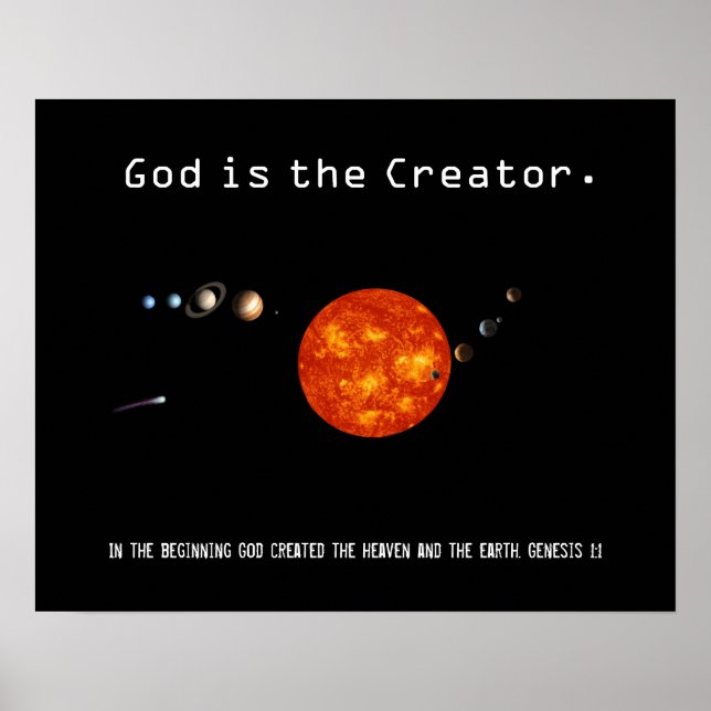 Dieu Est Le Système Solaire Créateur - Poster (Devant)