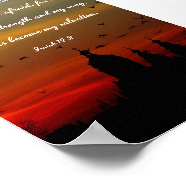 Dieu est mon salut-Isaïe Poster - Versets de la Bi (Coin)