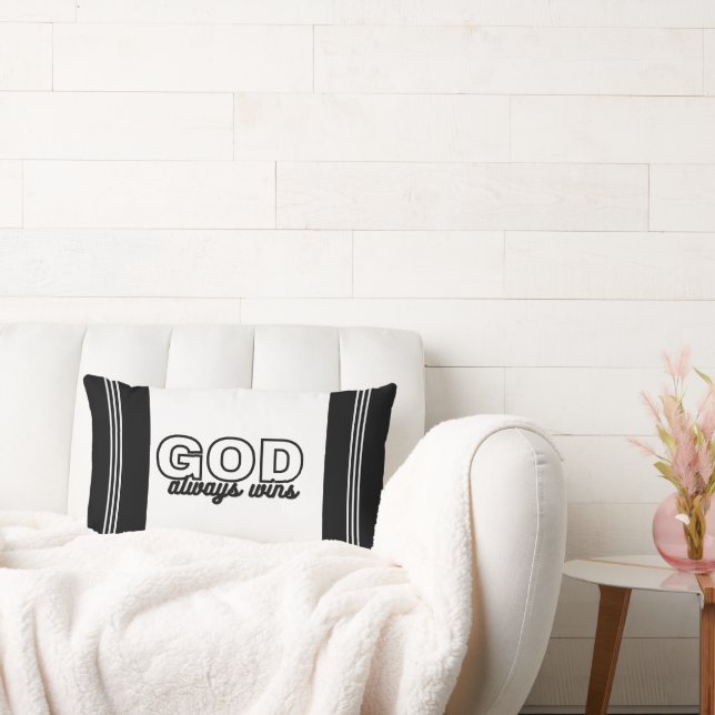 Dieu gagne toujours Lumbar Coussin (Canapé)