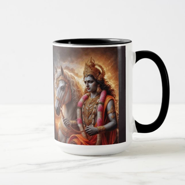 Dieu hindou avec le cheval - Mug (Droite)