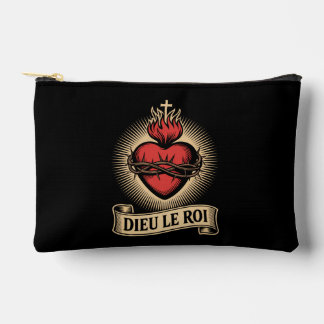 Dieu Le Roi Catholic Monarchist Sacred Heart Accessory Pouch