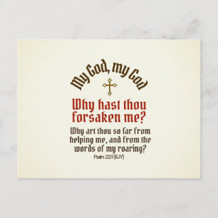 Dieu m'a Abandonné - Carte Postale / RSVP / Invita