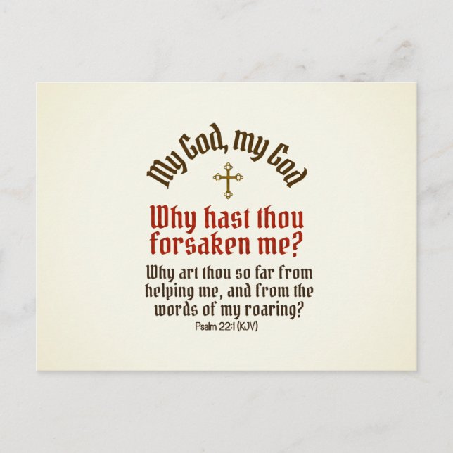 Dieu m'a abandonné - Carte postale / RSVP / Invita (Devant)