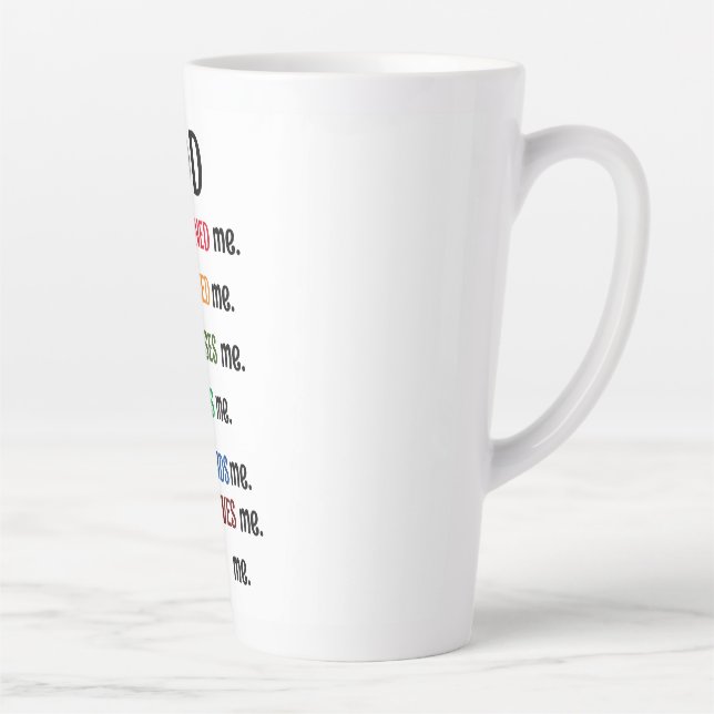 "DIEU M'A CONÇU" Latte Mug (Droite)