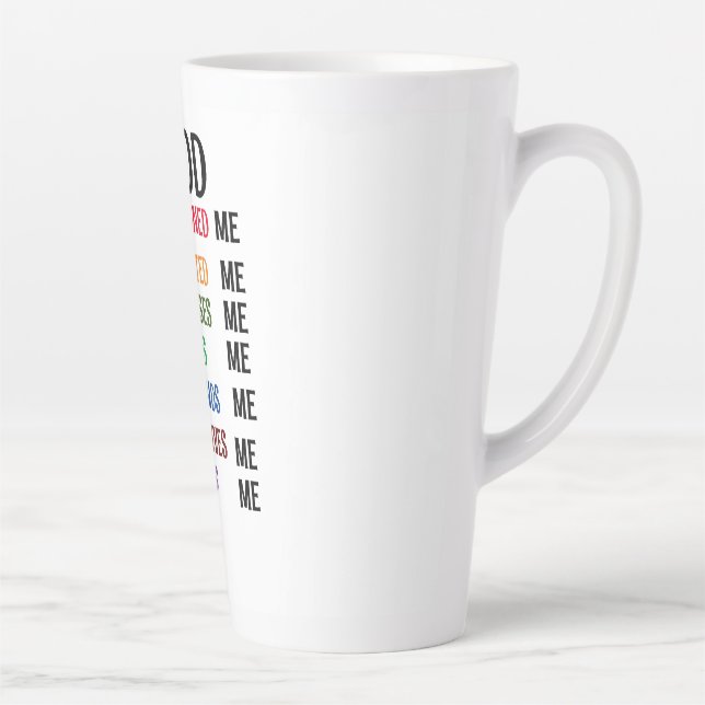 ** Dieu m'a créé** Latte Mug (Droite)