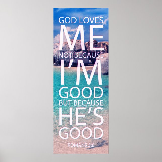 Dieu m'aime poster murale (Devant)