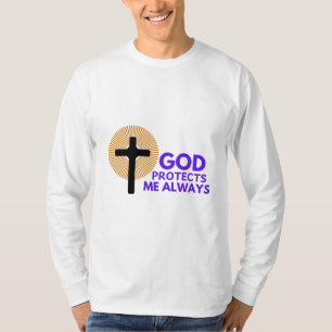 Dieu me protège toujours foi T-shirt