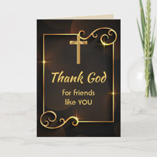 Dieu merci pour les amis comme vous Gold Cross