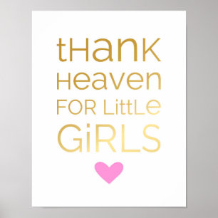Dieu merci pour les petites filles - Rose - Poster