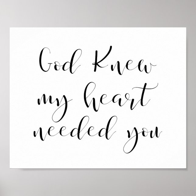 Dieu savait que mon coeur avait besoin de poster (Devant)