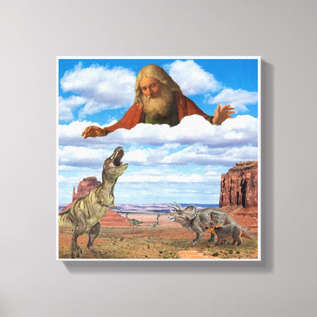 Dieu tue la toile des dinosaures Imprimer l'art mu (Recto)